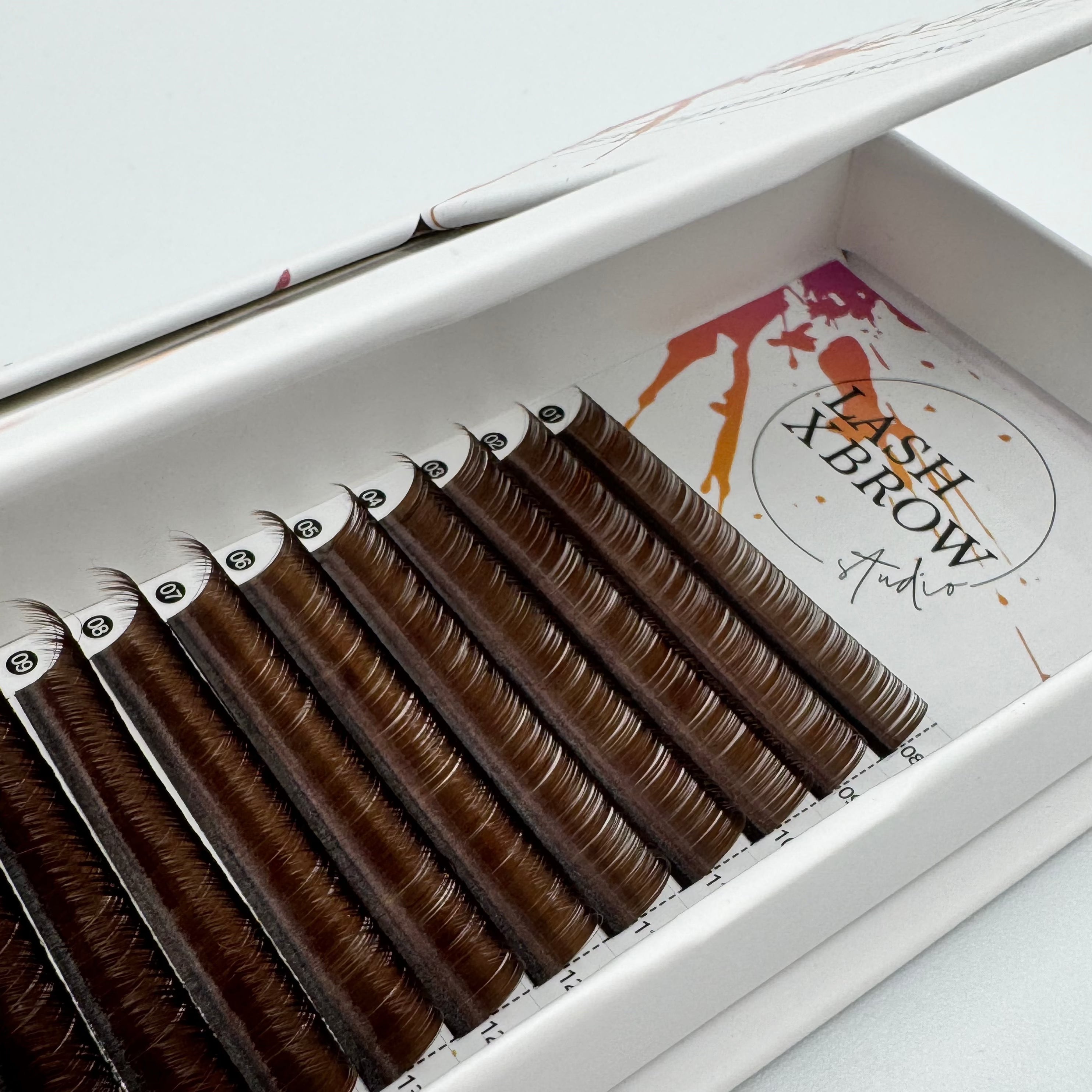 Dark Chocolate Brown Lash Extensions - Classic Extensions