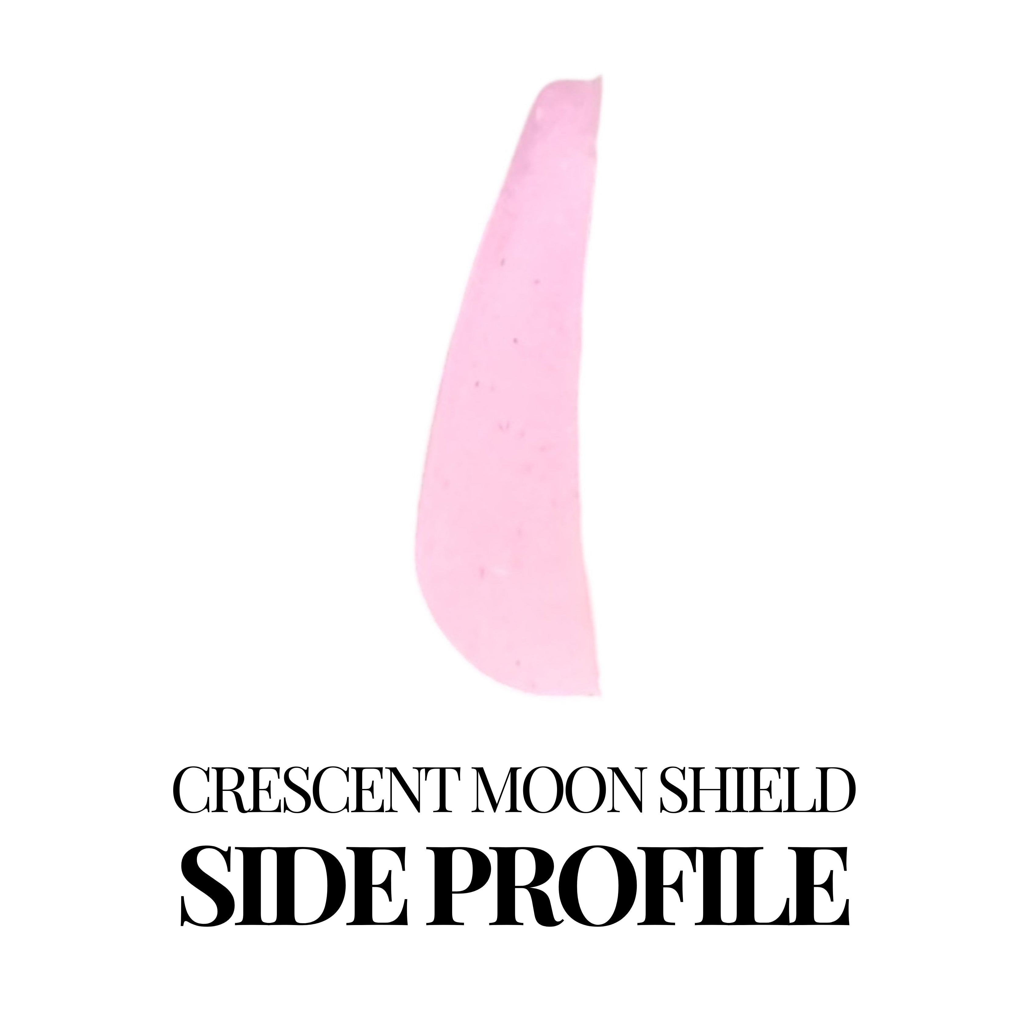crescent moon lash lift shield side profile